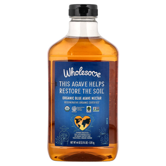 Wholesome Sweeteners, Organic Blue Agave Nectar, 44 oz (1.25 kg)