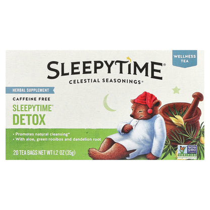 Celestial Seasonings, Sleepytime® Detox, Wellness Tea, Caffeine Free, 20 Tea Bags, 1.2 oz (35 g)