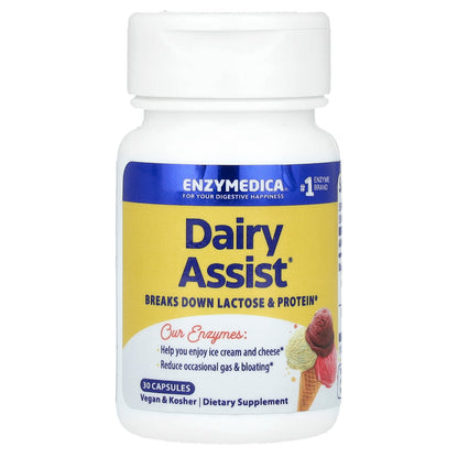 Enzymedica, DairyAssist®, 30 Capsules