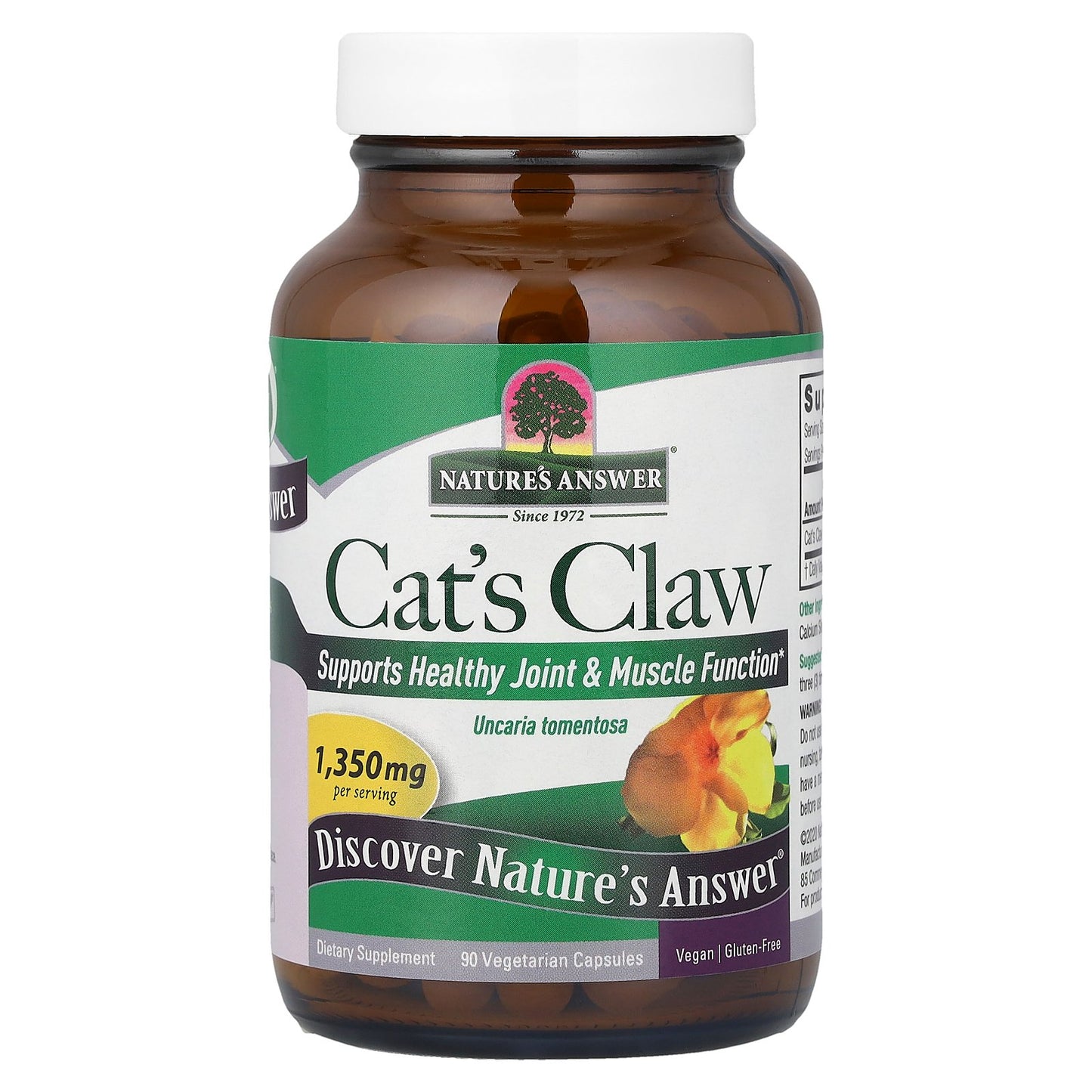 Nature's Answer, Cat's Claw, 90 Vegetarian Capsules (450 mg per Capsule)