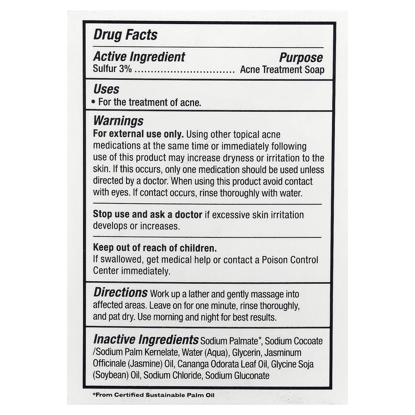 The Grandpa Soap Co., Face & Body Bar Soap, Thylox® Acne Treatment, 3.25 oz (92 g)