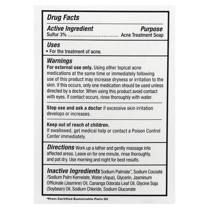 The Grandpa Soap Co., Face & Body Bar Soap, Thylox® Acne Treatment, 3.25 oz (92 g)