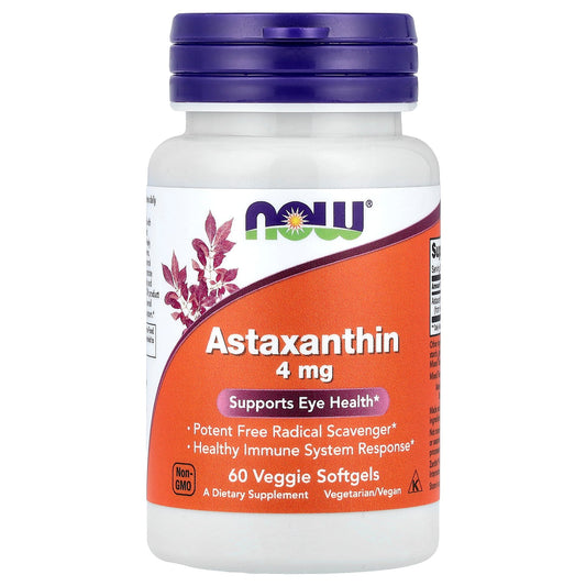 NOW Foods, Astaxanthin, 4 mg, 60 Veggie Softgels