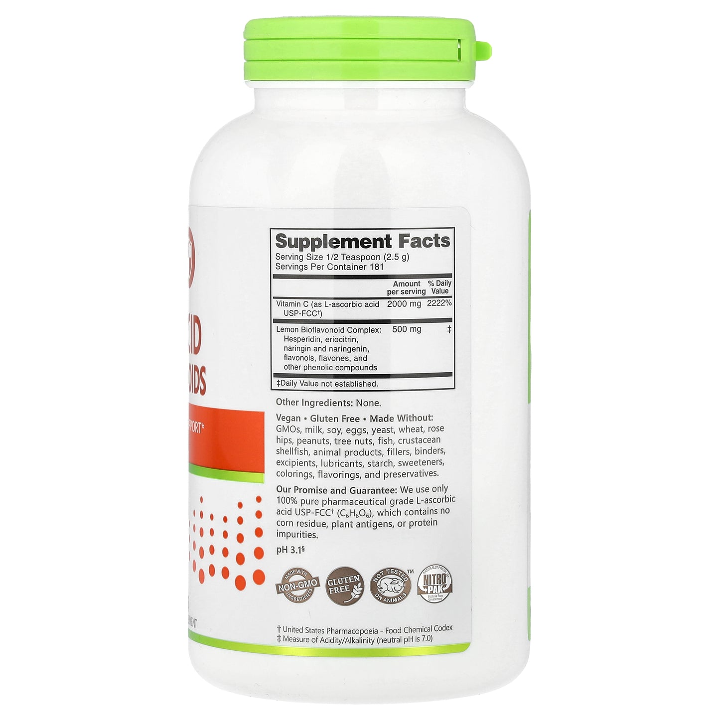 NutriBiotic, Immunity, Ascorbic Acid with Bioflavonoids, Crystalline Powder, 16 oz (454 g)