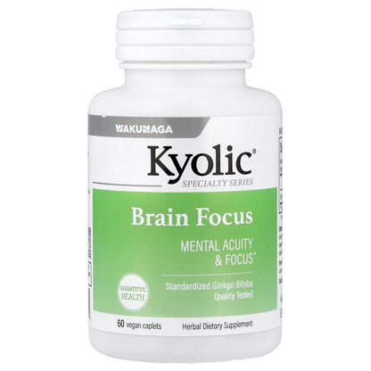 Kyolic, Brain Focus, 60 Vegan Caplets (120 mg per Capsule)