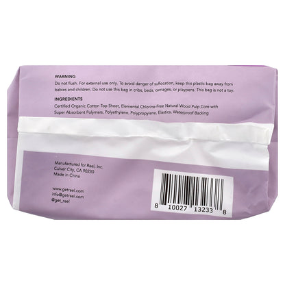 Rael, Organic Cotton Cover Period Underwear, S/M, 5 Count