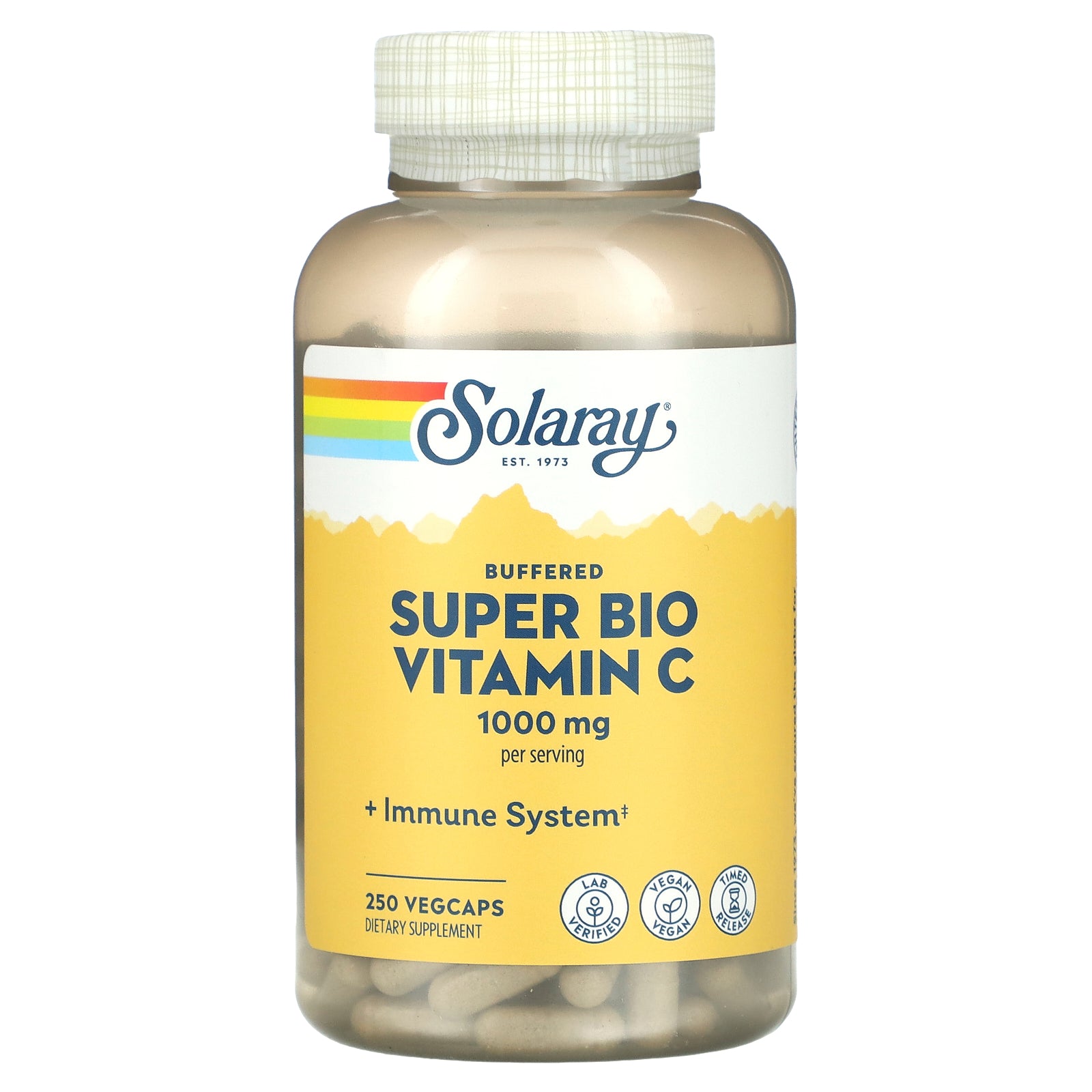 Solaray, Buffered Super Bio Vitamin C, 1,000 mg, 250 VegCaps (500 mg per Capsule)