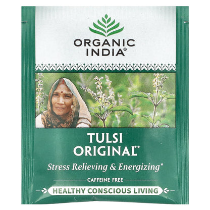 Organic India, Tulsi Tea, Original, Caffeine-Free, 18 Infusion Bags, 1.14 oz (32.4 g)