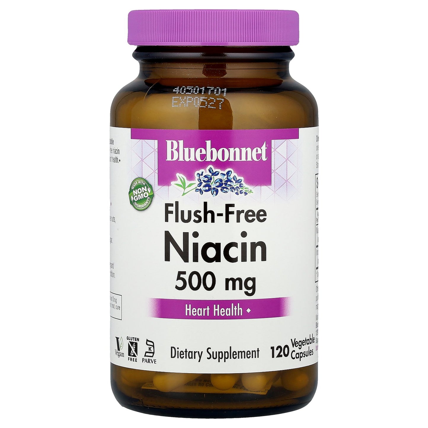 Bluebonnet Nutrition, Flush-Free Niacin, 120 Vegetable Capsules