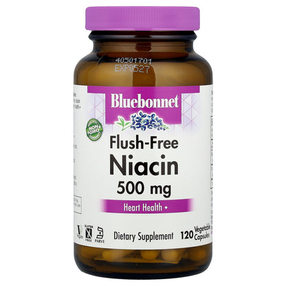 Bluebonnet Nutrition, Flush-Free Niacin, 120 Vegetable Capsules