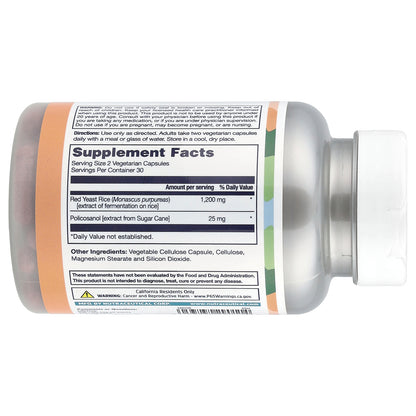 LifeTime Vitamins, Red Yeast Rice & Policosanol, 60 Capsules