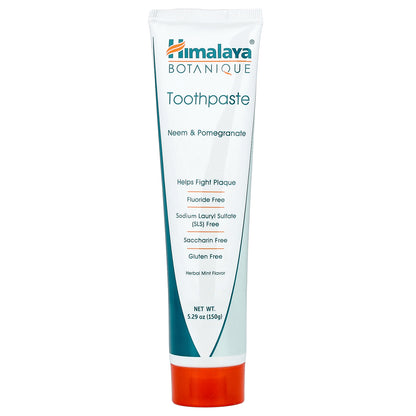 Himalaya, Botanique, Toothpaste, Neem & Pomegranate, Herbal Mint, 5.29 oz (150 g)