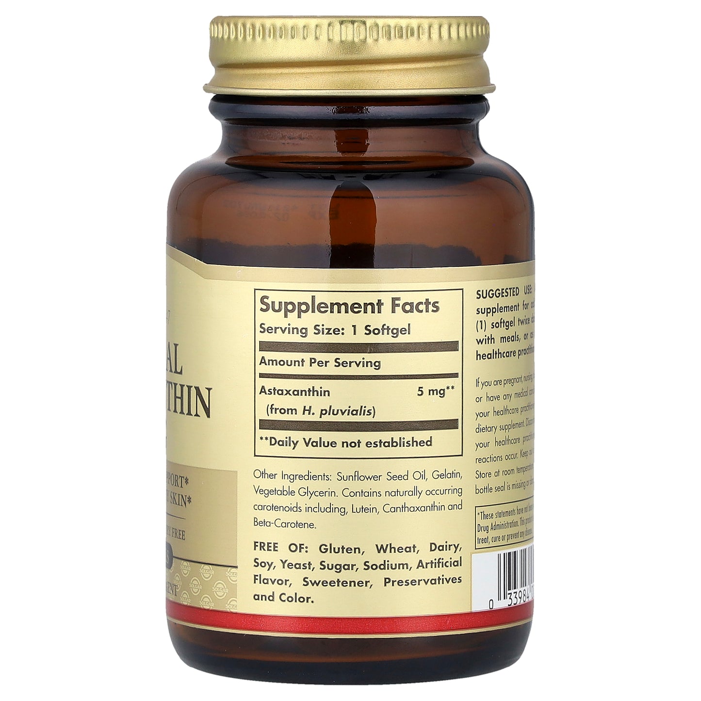 Solgar, Natural Astaxanthin, 5 mg, 60 Softgels