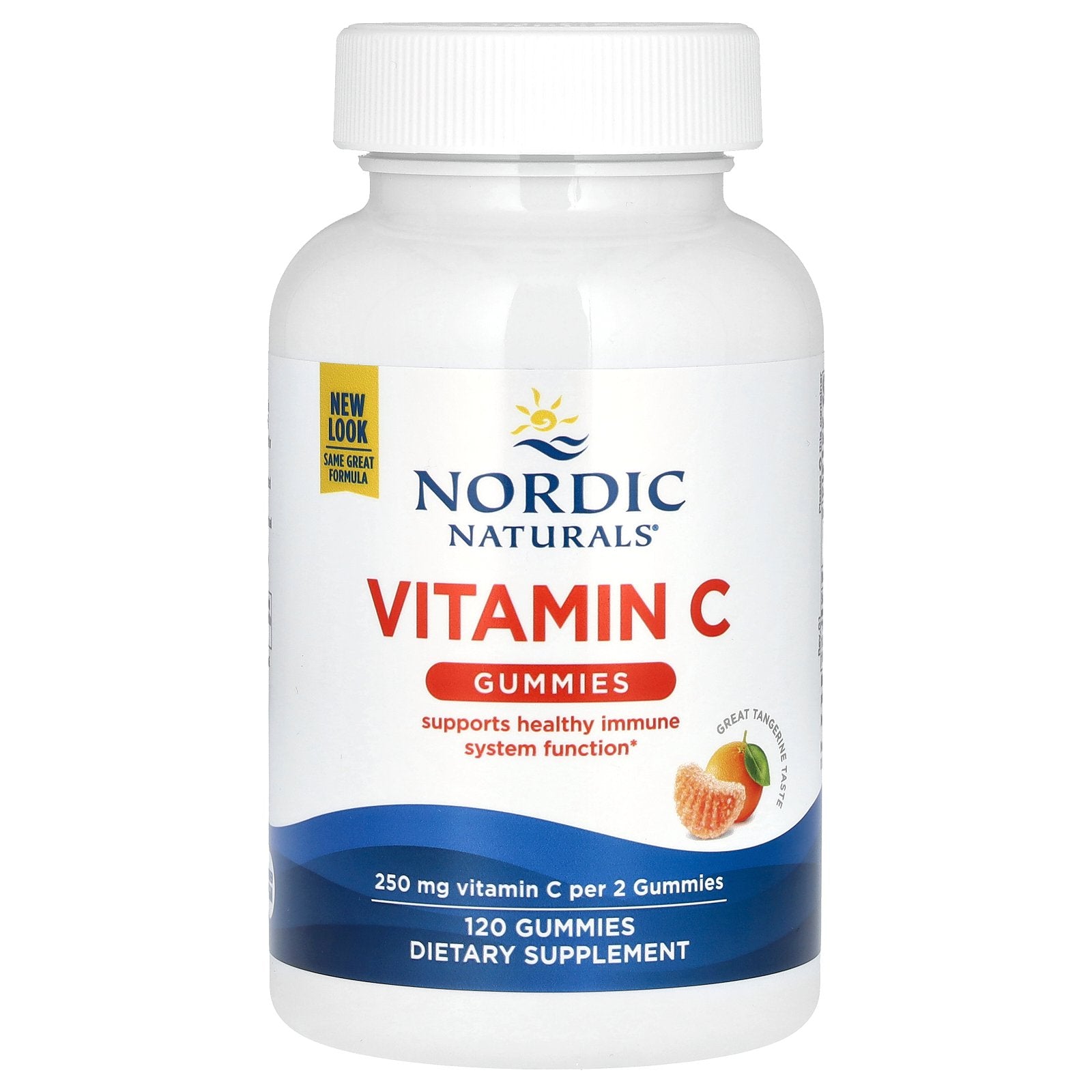 Nordic Naturals, Vitamin C Gummies, Tangerine, 120 Gummies (125 mg per Gummy)
