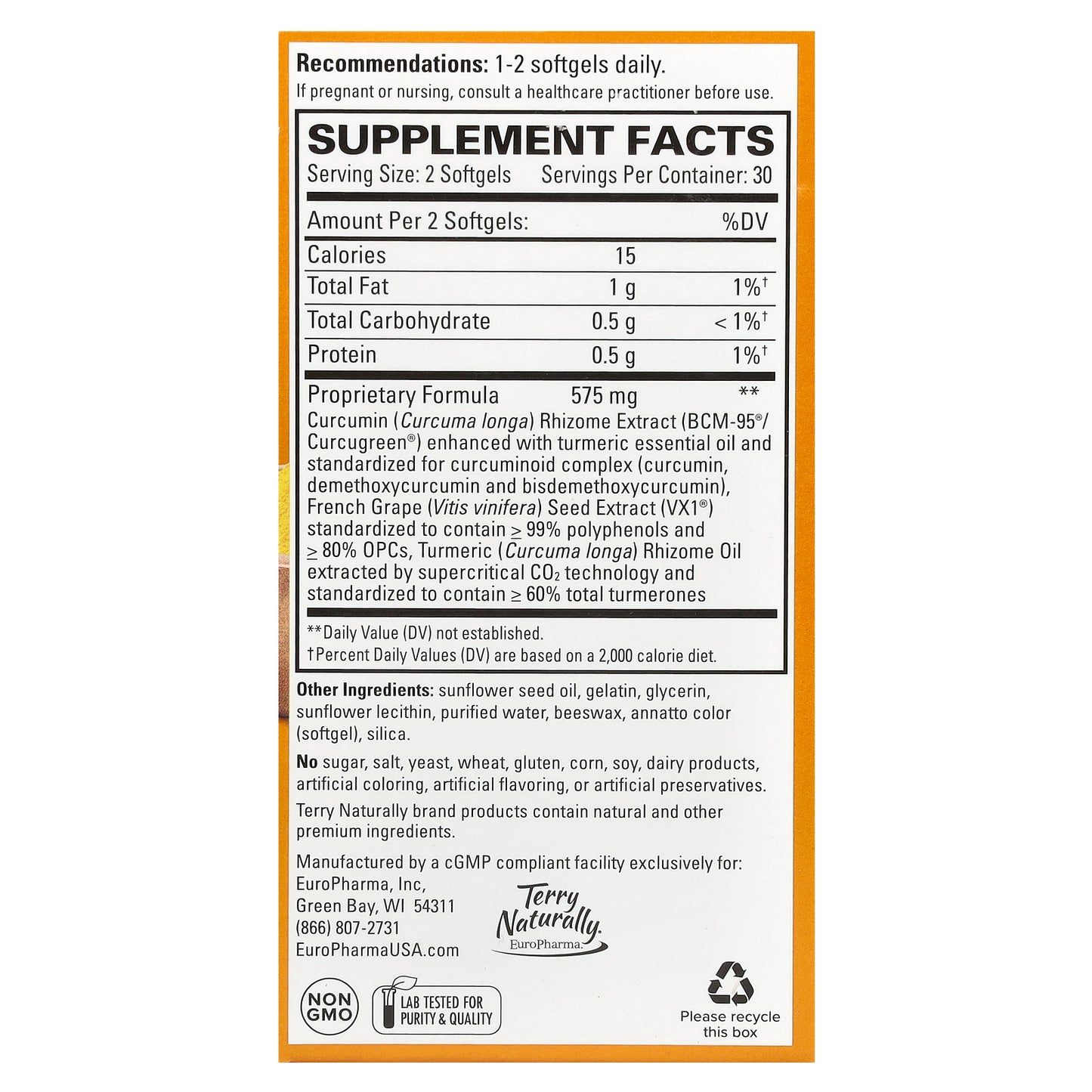 Terry Naturally, CuraMed + Clinical OPC, 60 Softgels