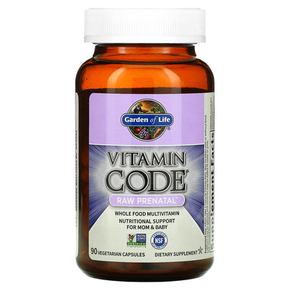 Garden of Life, Vitamin Code, RAW Prenatal, 90 Vegetarian Capsules