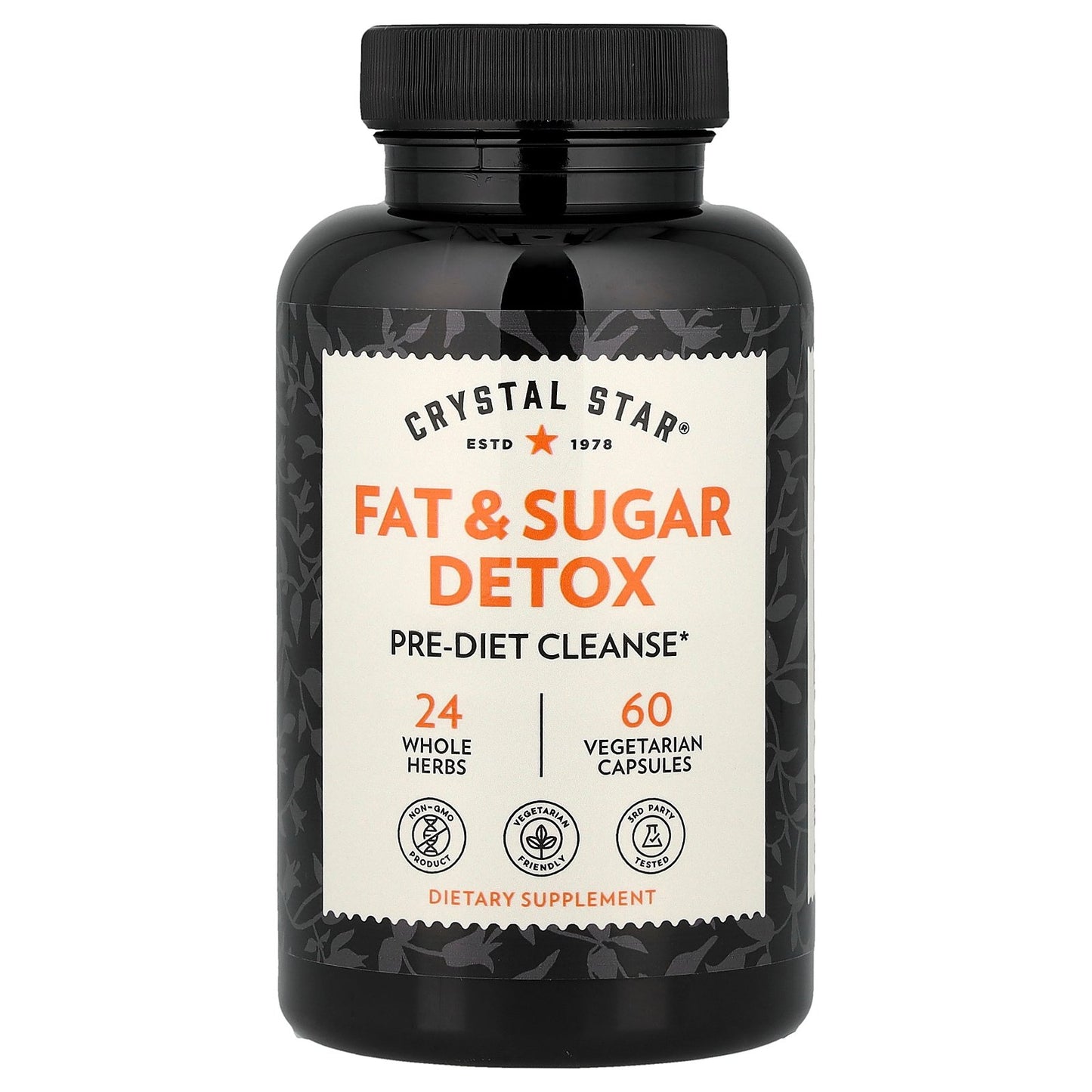 Crystal Star, Fat & Sugar Detox, 60 Vegetarian Capsules