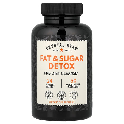 Crystal Star, Fat & Sugar Detox, 60 Vegetarian Capsules
