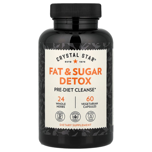 Crystal Star, Fat & Sugar Detox, 60 Vegetarian Capsules