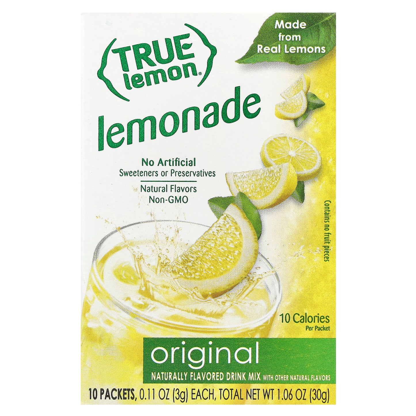 True Citrus, True Lemon®, Original Lemonade, 10 Packets, 0.11 oz (3 g) Each