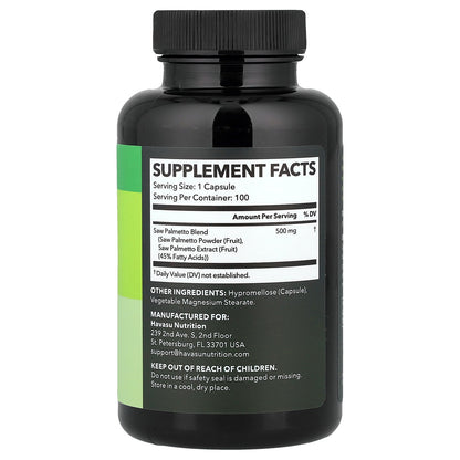 Havasu Nutrition, Saw Palmetto, 100 Capsules (500 mg per Capsule)