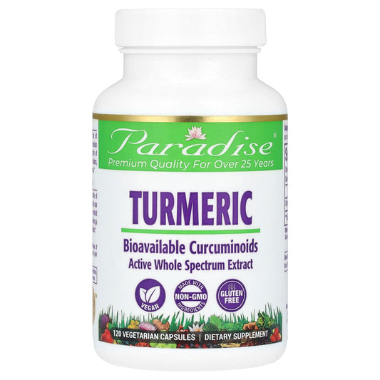 Paradise Herbs, Turmeric, 120 Vegetarian Capsules (250 mg per Capsule)