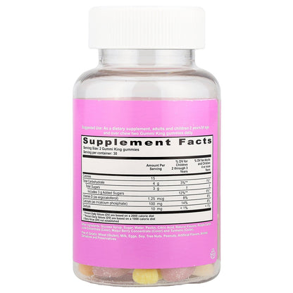 GummiKing, Calcium + Vitamin D for Kids, 60 Gummies