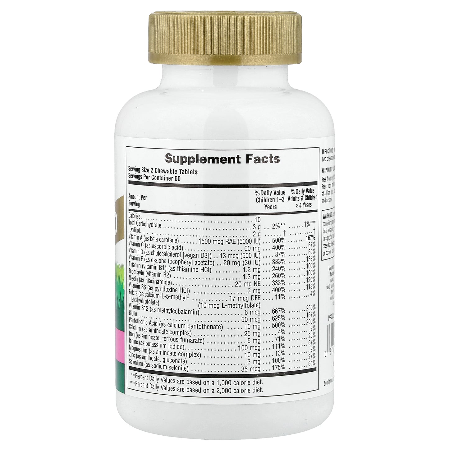 NaturesPlus, Animal Parade Gold, Children's Chewable Multivitamin Supplement, Watermelon, 120 Animal-Shaped Tablets