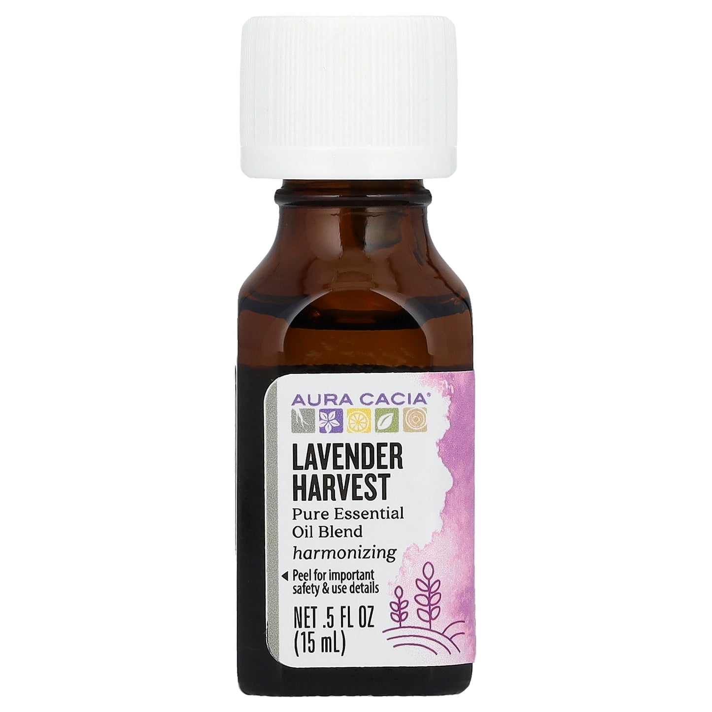 Aura Cacia, Pure Essential Oil Blend, Lavender Harvest, 0.5 fl oz (15 ml)