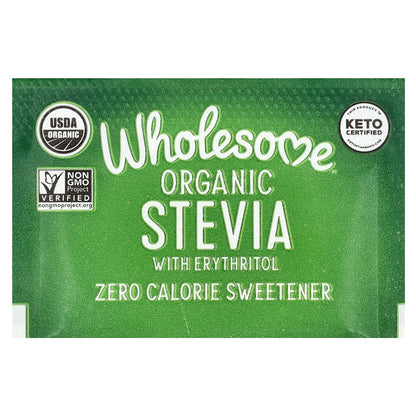Wholesome Sweeteners, Organic Stevia With Erythritol, Zero Calorie Sweetener, 75 Individual Packets, 2.64 oz (75 g)
