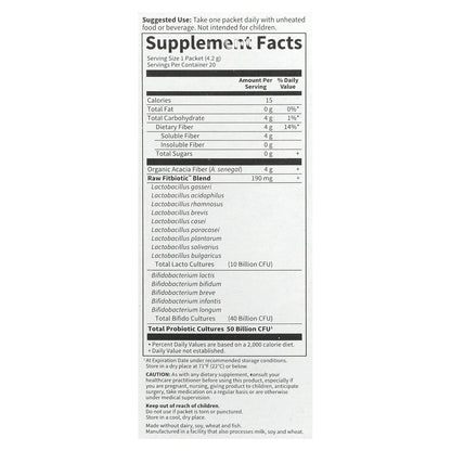 Garden of Life, Dr. Formulated Probiotics, Fitbiotic™, Unflavored, 50 Billion CFU, 20 Packets, 0.15 oz (4.2 g) Each