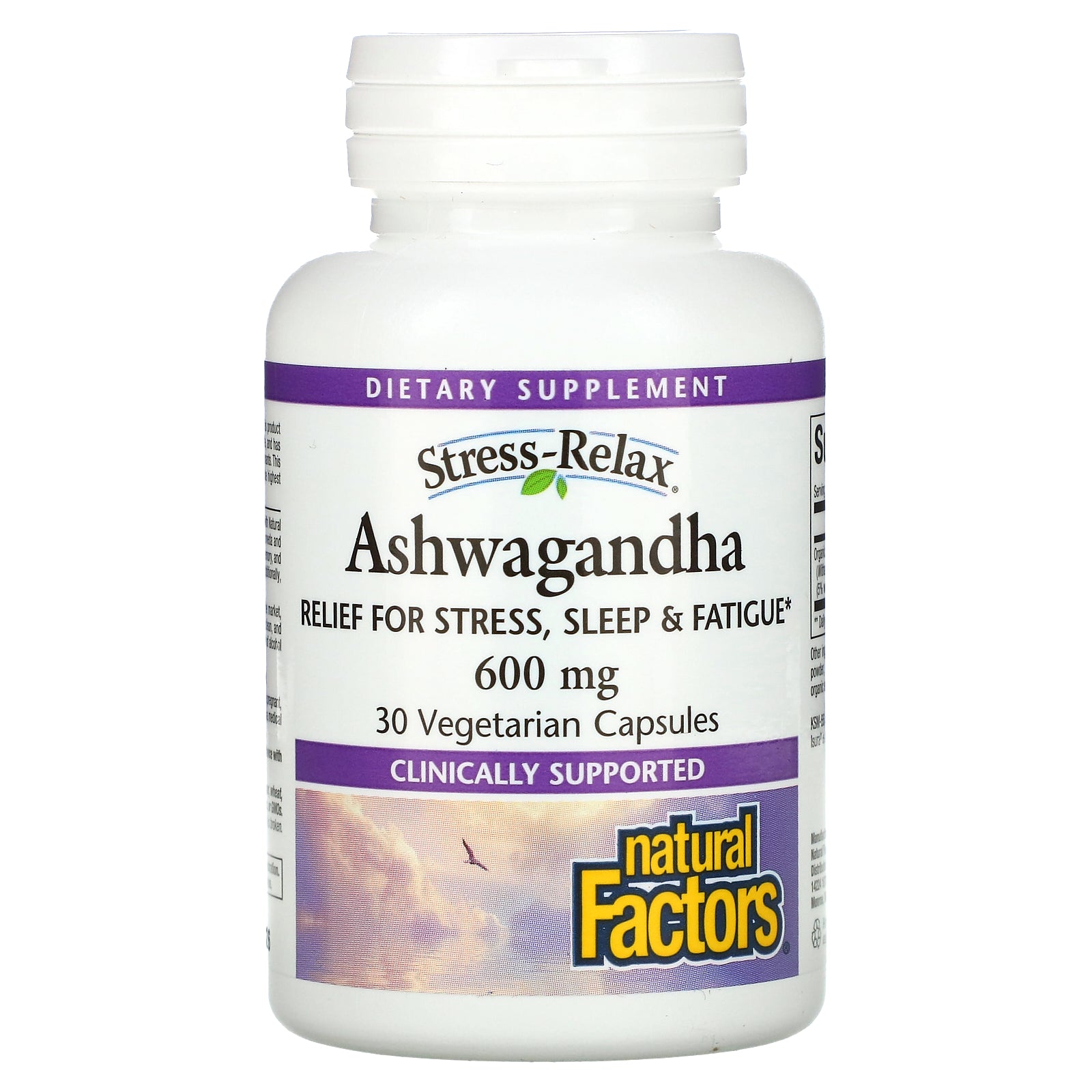 Natural Factors, Stress-Relax, Ashwagandha, 600 mg, 30 Vegetarian Capsules