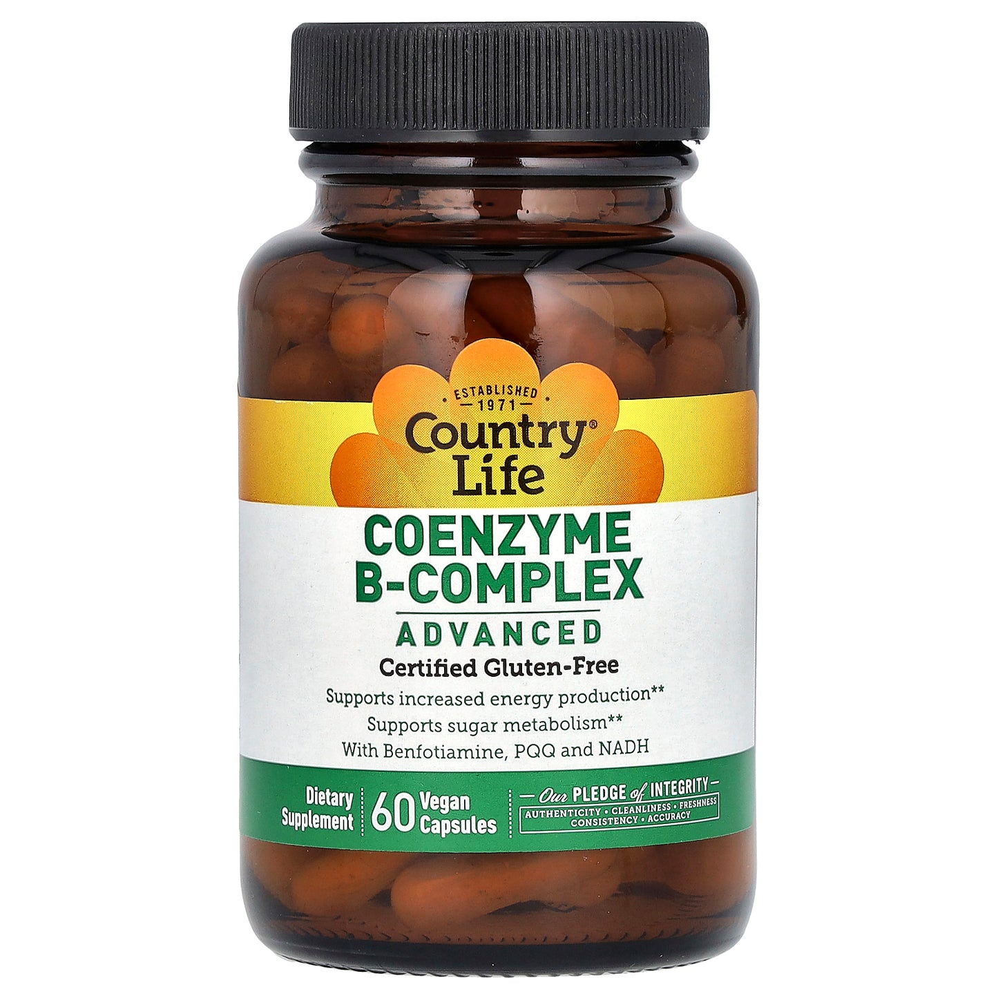 Country Life, Coenzyme B-Complex, Advanced, 60 Vegan Capsules