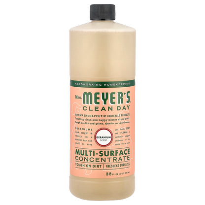 Mrs. Meyers Clean Day, Multi-Surface Concentrate, Geranium, 32 fl oz (946 ml)