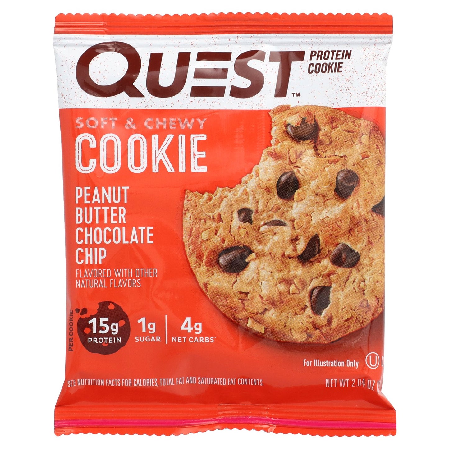 Quest Nutrition, Protein Cookie, Peanut Butter Chocolate Chip, 12 Cookies, 2.04 oz (58 g) Each