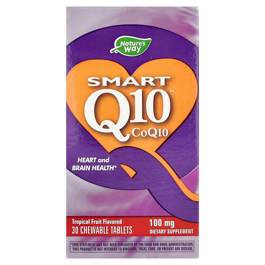 Nature's Way, Smart Q10™, Tropical Fruit , 100 mg, 30 Chewable Tablets