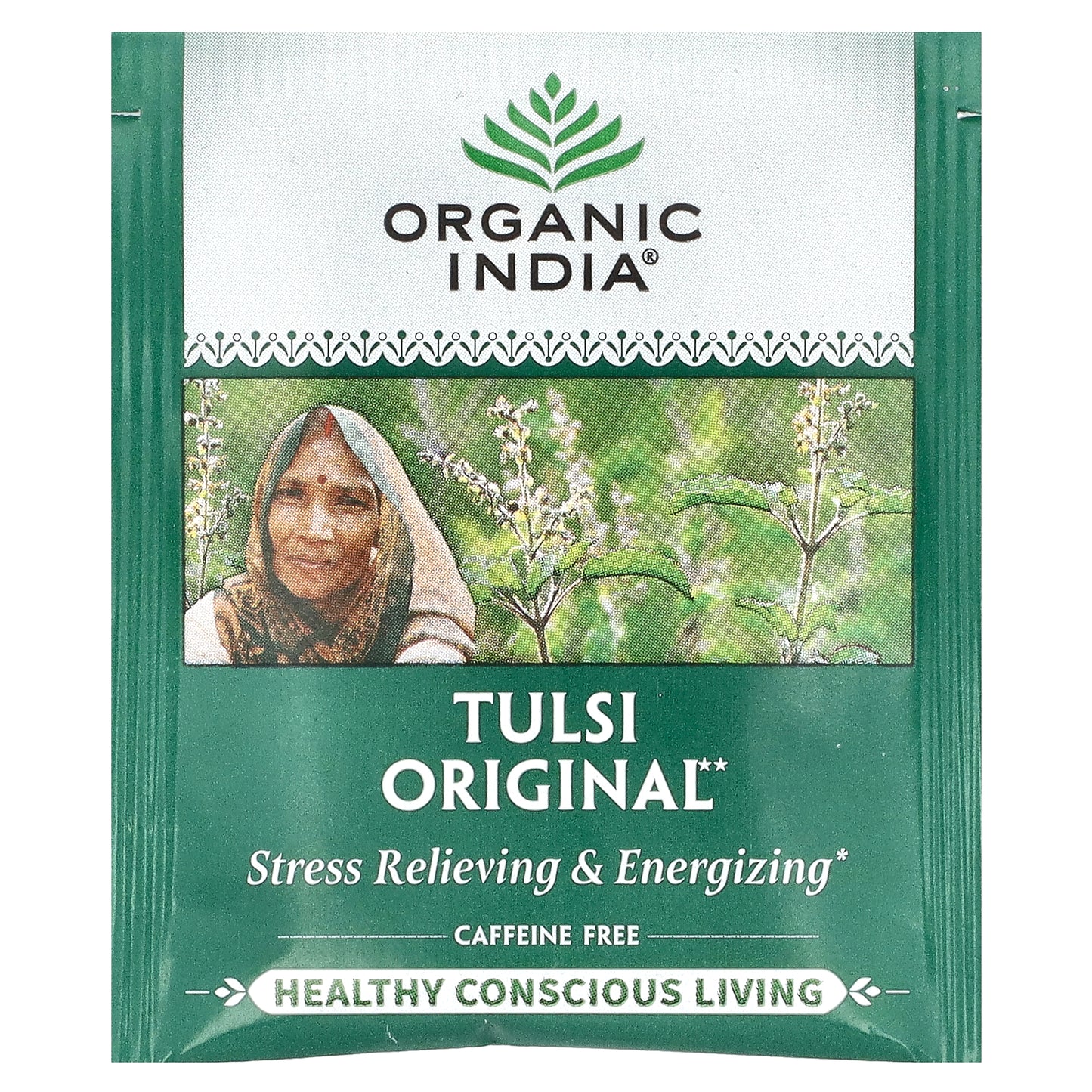 Organic India, Tulsi Original Tea, Caffeine-Free, 18 Infusion Bags, 1.14 oz (32.4 g)