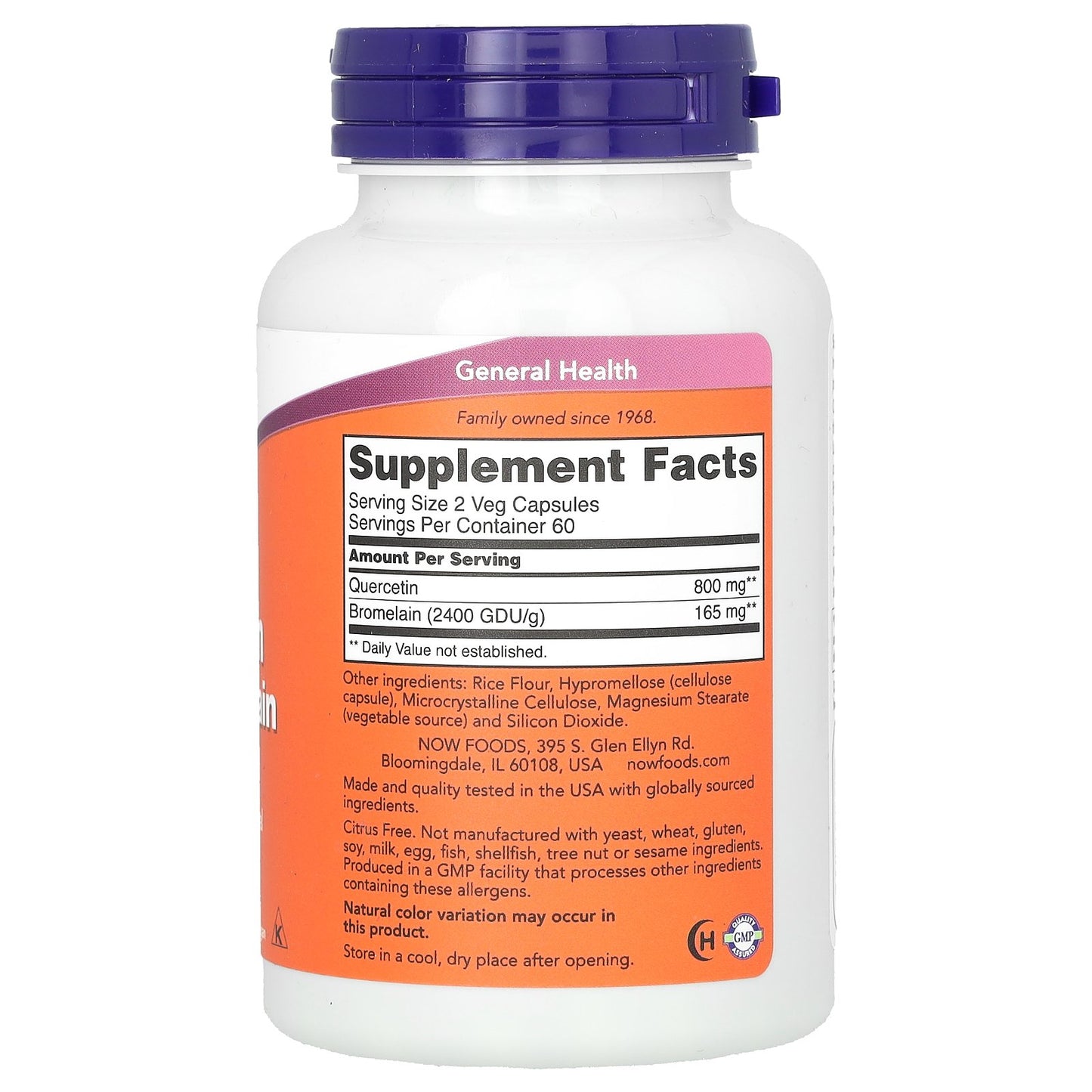 NOW Foods, Quercetin with Bromelain, 120 Veg Capsules