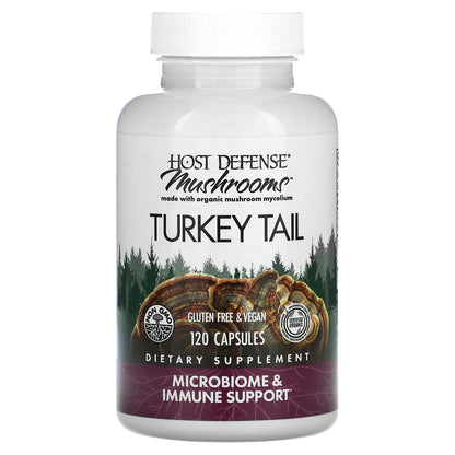 Host Defense, Mushrooms, Turkey Tail, 1 g, 120 Capsules