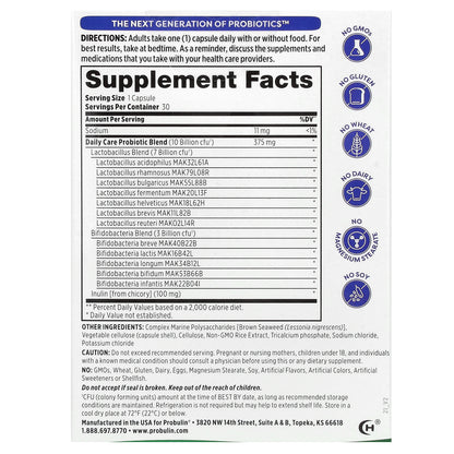Probulin, Daily Care Probiotic, 10 Billion CFU, 30 Capsules