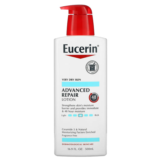 Eucerin, Advanced Repair Lotion, Fragrance Free, 16.9 fl oz (500 ml)