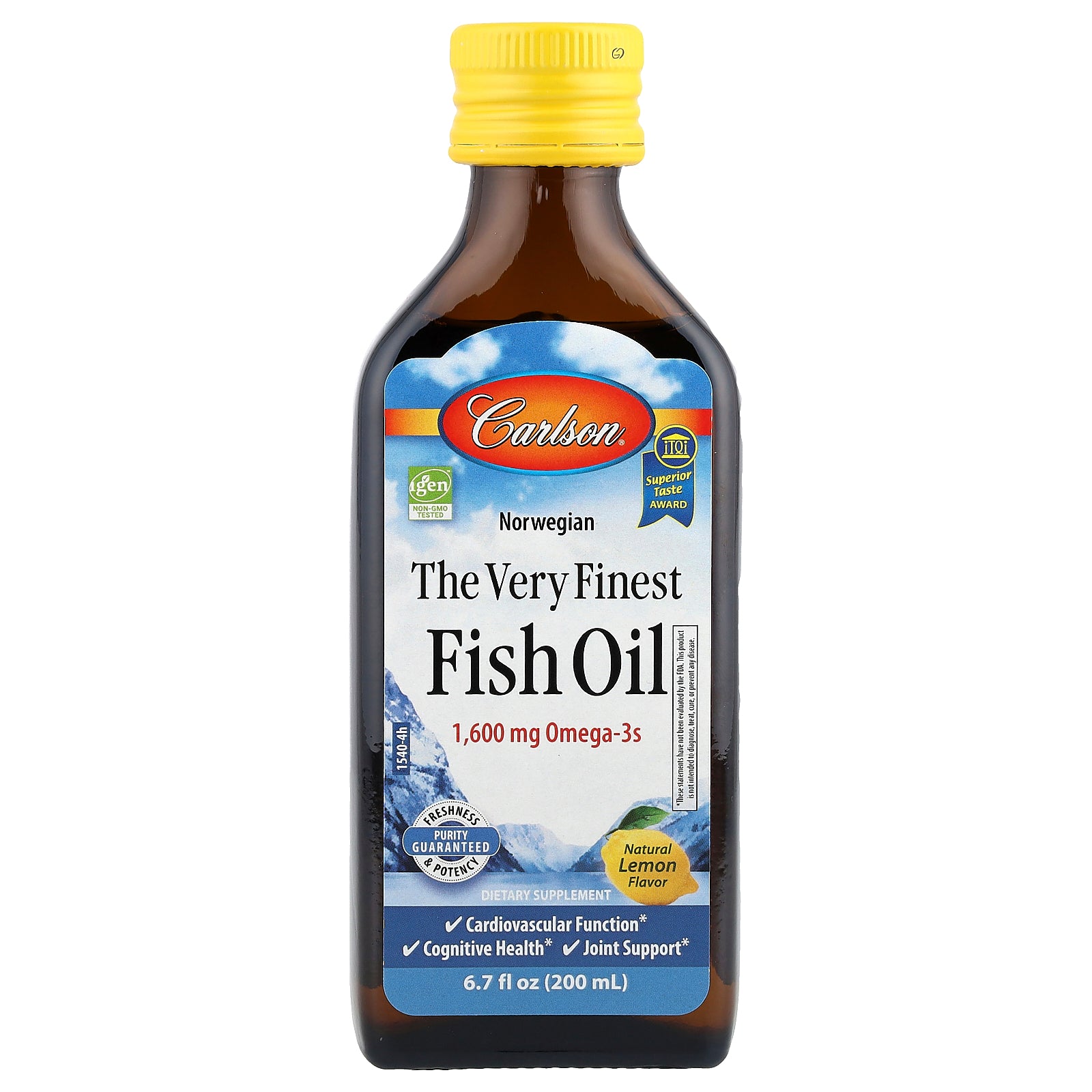 Carlson, Norwegian, The Very Finest Fish Oil, Natural Lemon, 6.7 fl oz (200 ml)