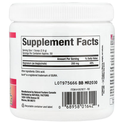 Natural Factors, Magnesium Pure Bisglycinate, 5.1 oz (145 g)