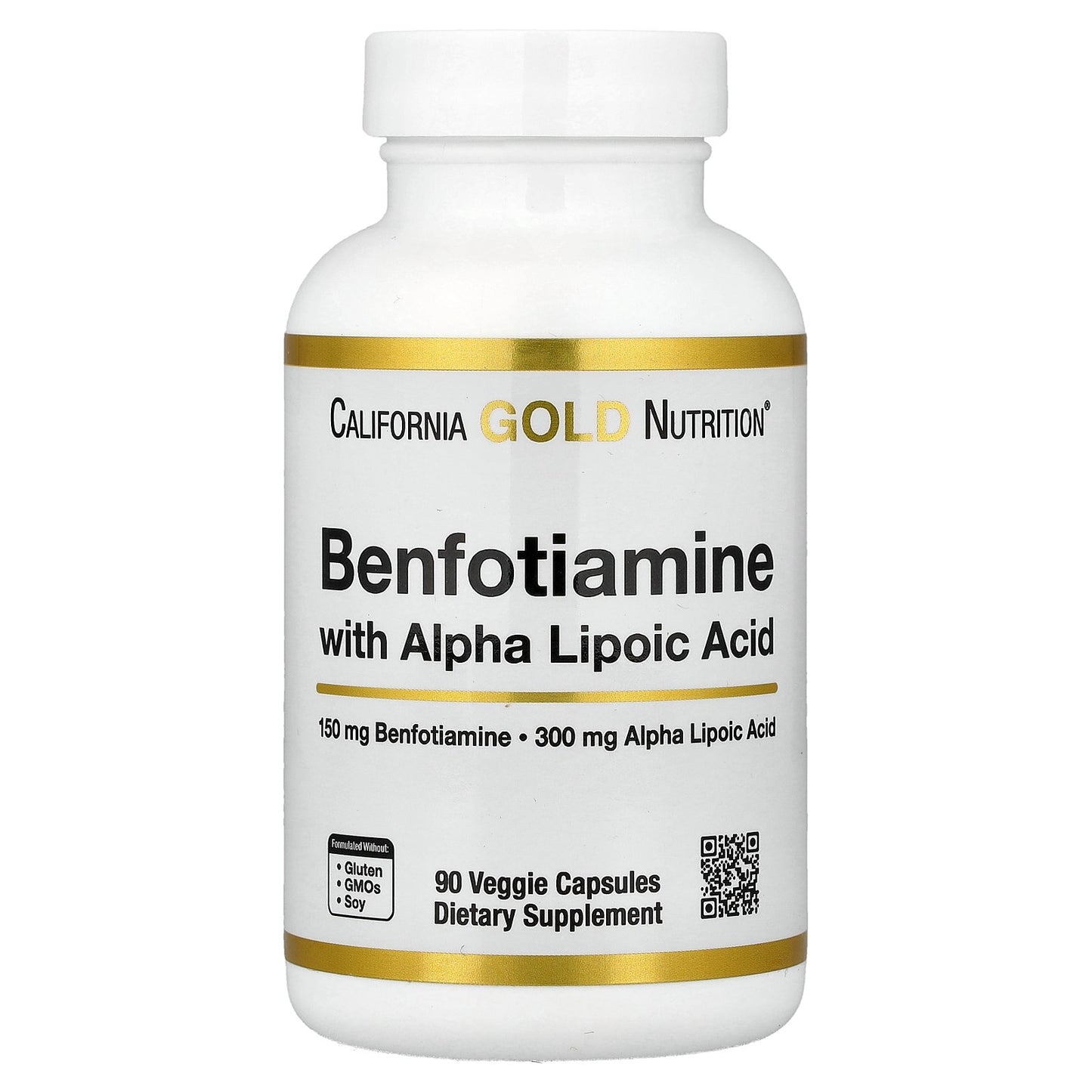 California Gold Nutrition, Benfotiamine + Alpha Lipoic Acid and L-Leucine, 90 Veggie Capsules