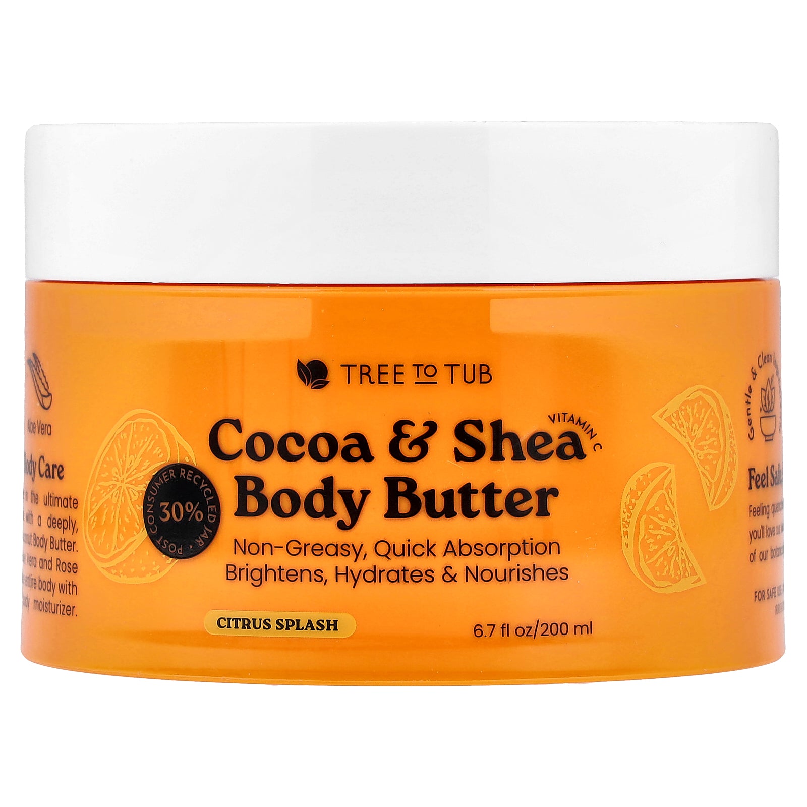 Tree To Tub, Cocoa & Shea Body Butter, Citrus Splash , 6.7 fl oz (200 ml)