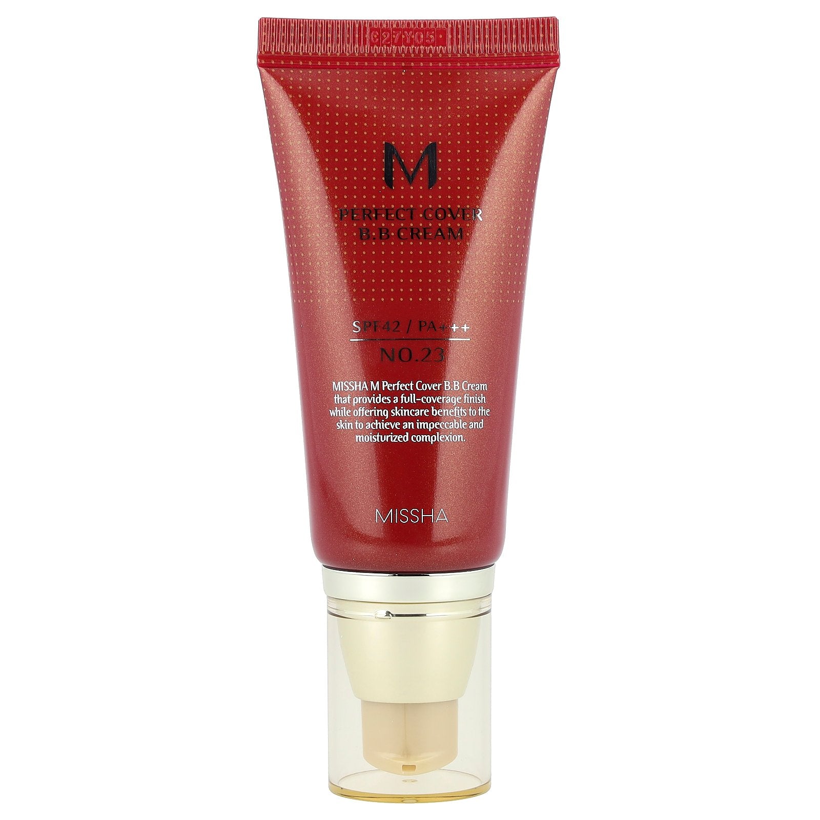 Missha, M Perfect Cover B.B Cream, SPF 42 PA+++, No. 23 Natural Beige, 1.69 fl oz (50 ml)