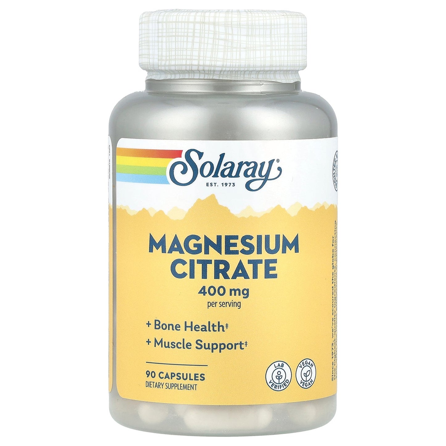 Solaray, Magnesium Citrate, 400 mg, 90 Capsules