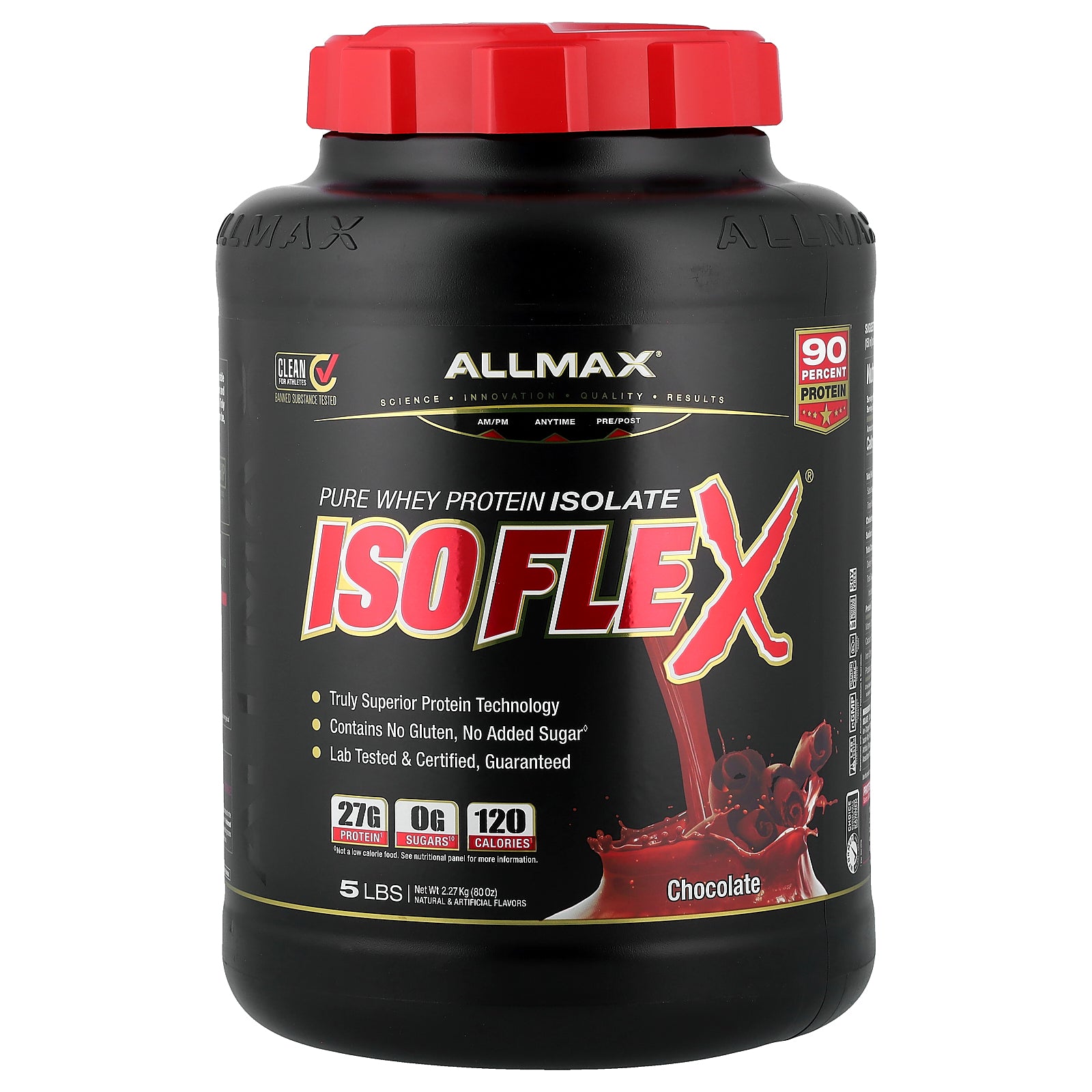 ALLMAX, ISOFLEX®, Pure Whey Protein Isolate, Chocolate, 5 lbs (2.27 kg)