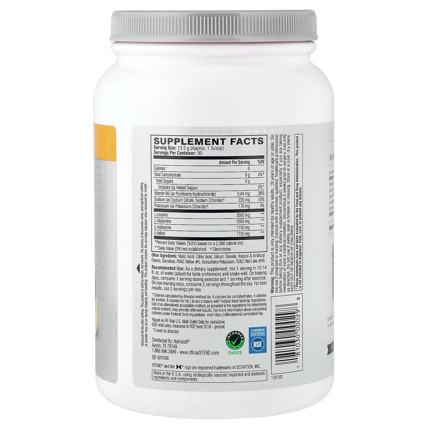 XTEND, 7G BCAA, Mango Madness, 2.68 lb (1.22 kg)