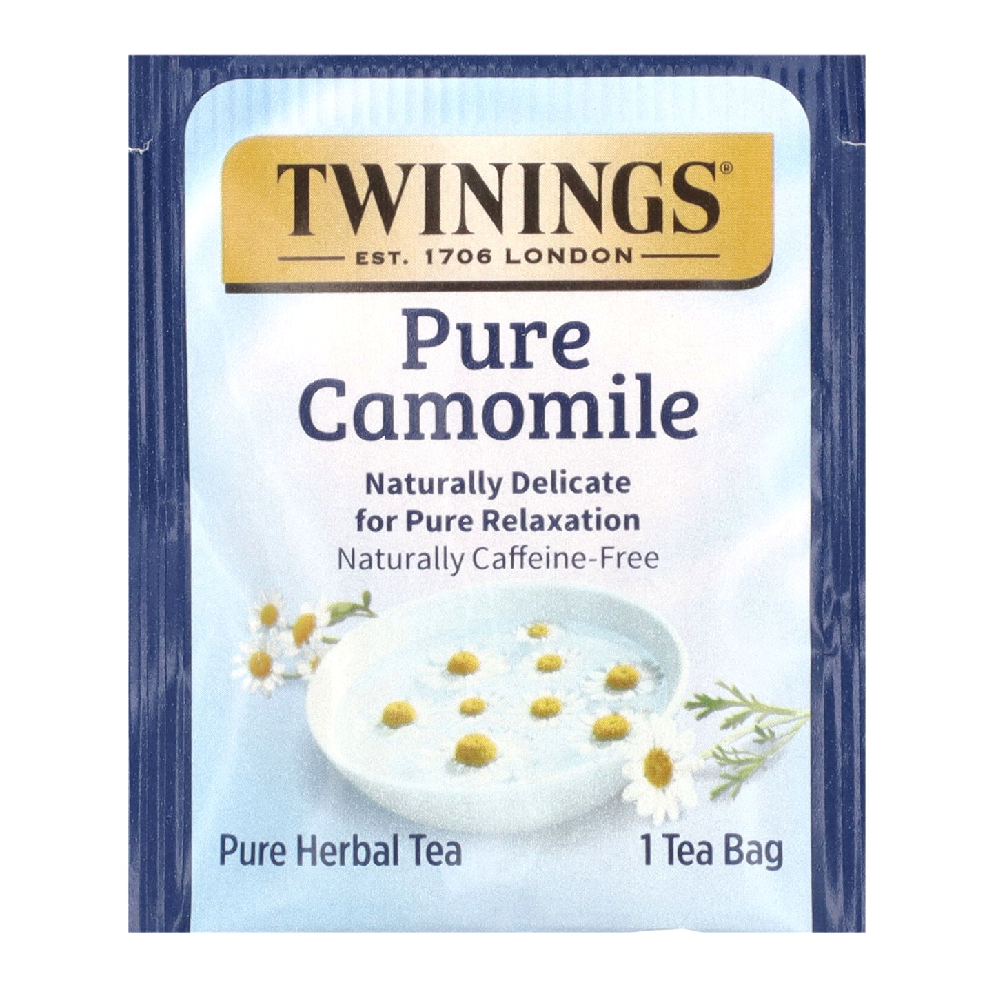 Twinings, Pure Herbal Tea, Pure Camomile, Caffeine Free, 50 Tea Bags, 2.65 oz (75 g)